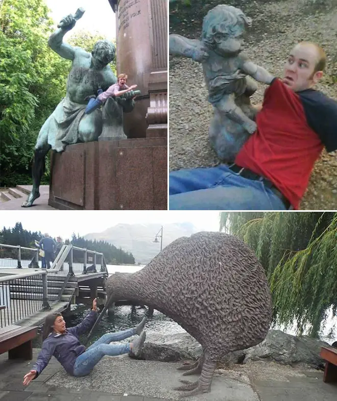 Statues Caught Fighting Back (Gallery 23 Pics)