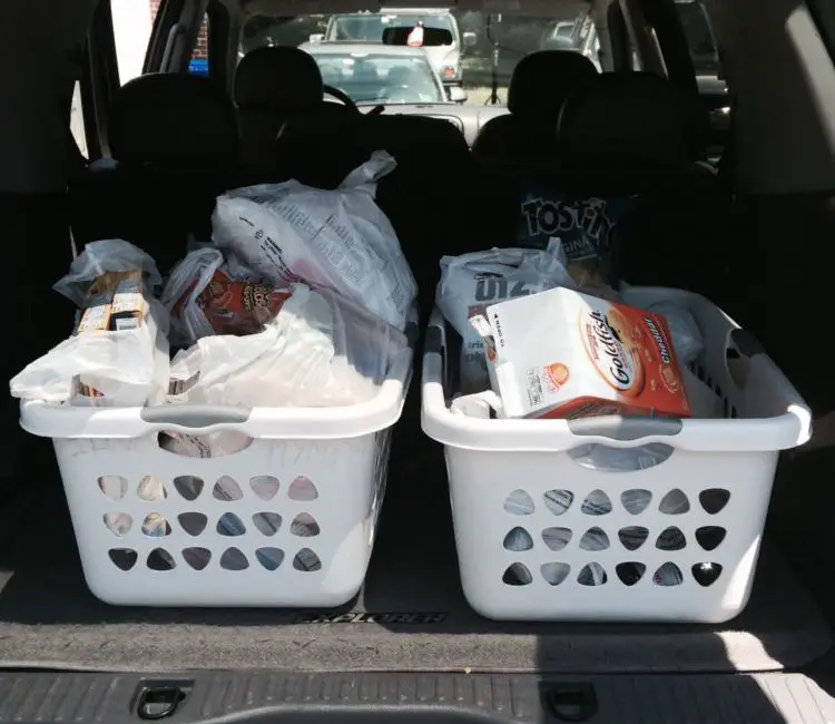 Put Some Laundry Baskets In The Trunk